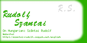 rudolf szantai business card